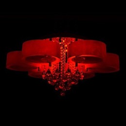 Lámpara de techo empotrada con mando a distancia de cristal incluida, moderna y contemporánea
