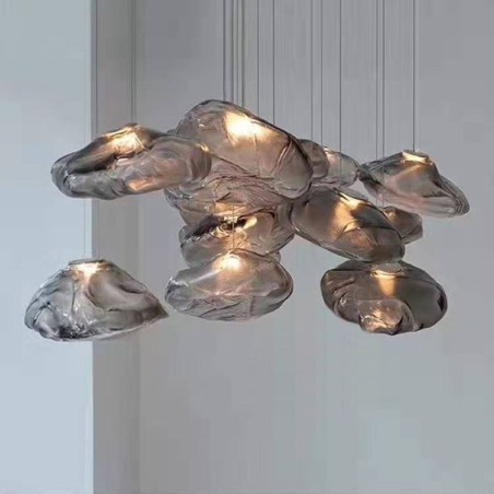 Lámpara colgante nórdica creativa de cristal, lámpara colgante artística Lámpara colgante nórdica creativa de cristal, lámpara colgante artística