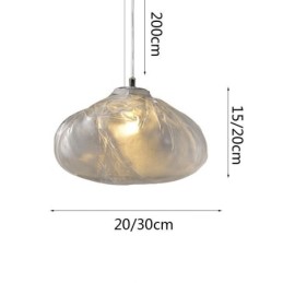 Lámpara colgante nórdica creativa de cristal, lámpara colgante artística