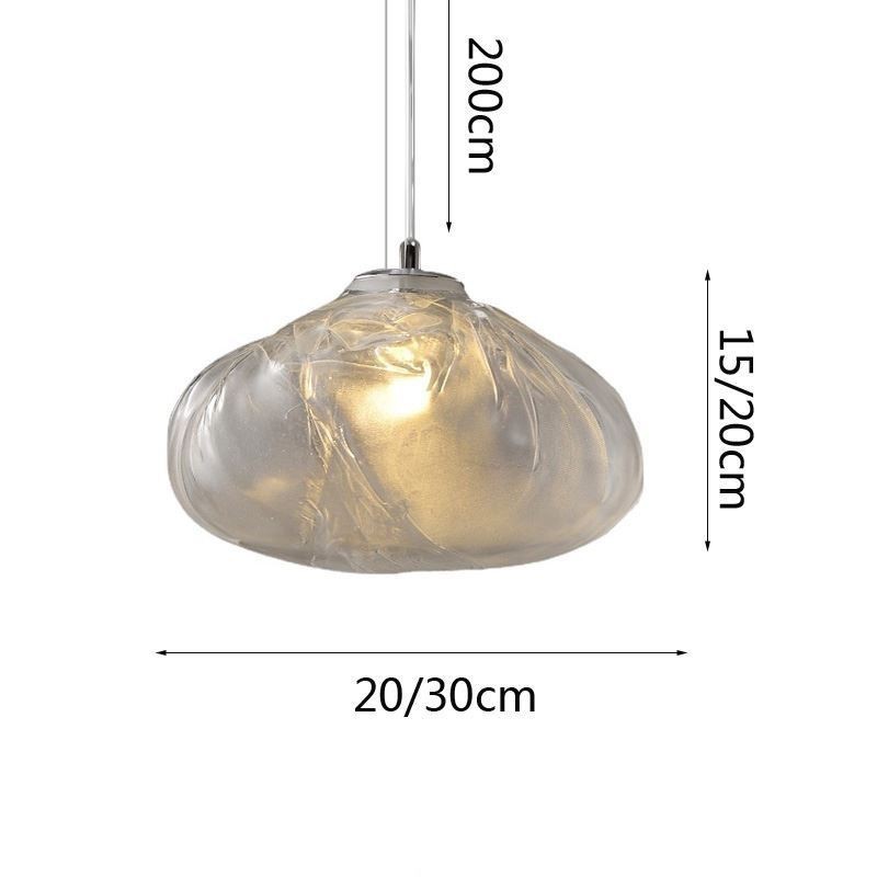 Lámpara colgante nórdica creativa de cristal, lámpara colgante artística