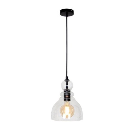 Lámpara colgante moderna de hierro y cristal con forma de calabaza Lámpara colgante moderna de hierro y cristal con forma de calabaza