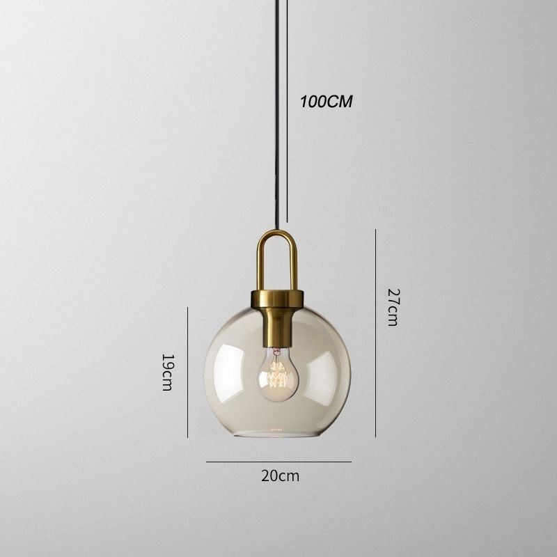 Lámpara colgante de 3 luces con pantalla de cristal tipo isla