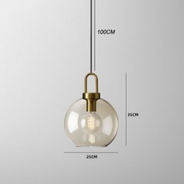 Lámpara colgante de 3 luces con pantalla de cristal tipo isla