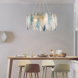 Lámpara colgante de cristal elegante y contemporánea
