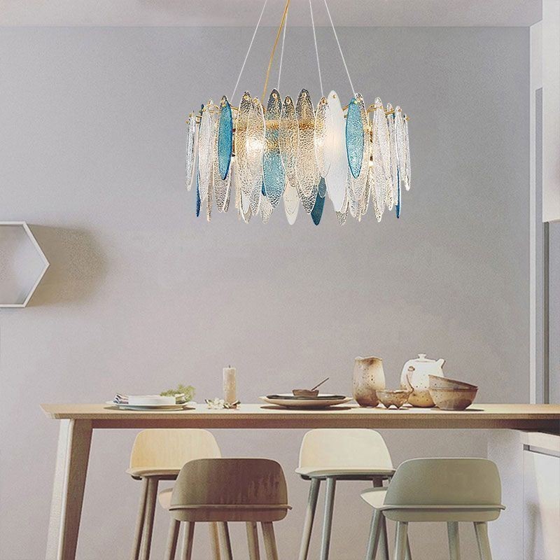 Lámpara colgante de cristal elegante y contemporánea