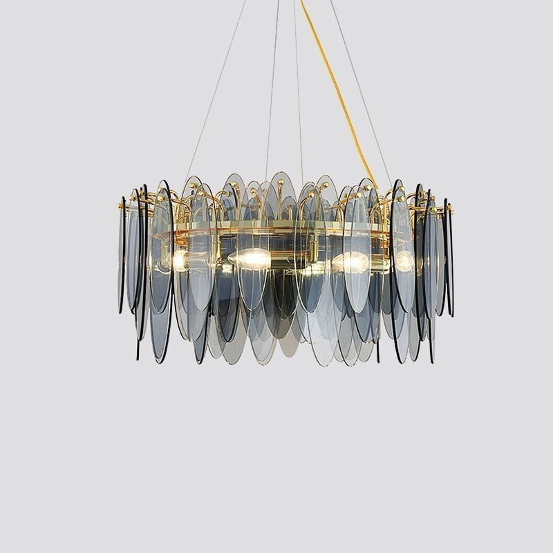 Lámpara colgante de cristal elegante y contemporánea