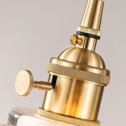 Lámpara colgante de vidrio acanalado transparente con interruptor giratorio Jelly Jar