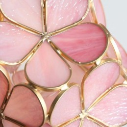 Lámpara colgante creativa nórdica de cristal para el hogar, lámpara de noche con forma de pétalo