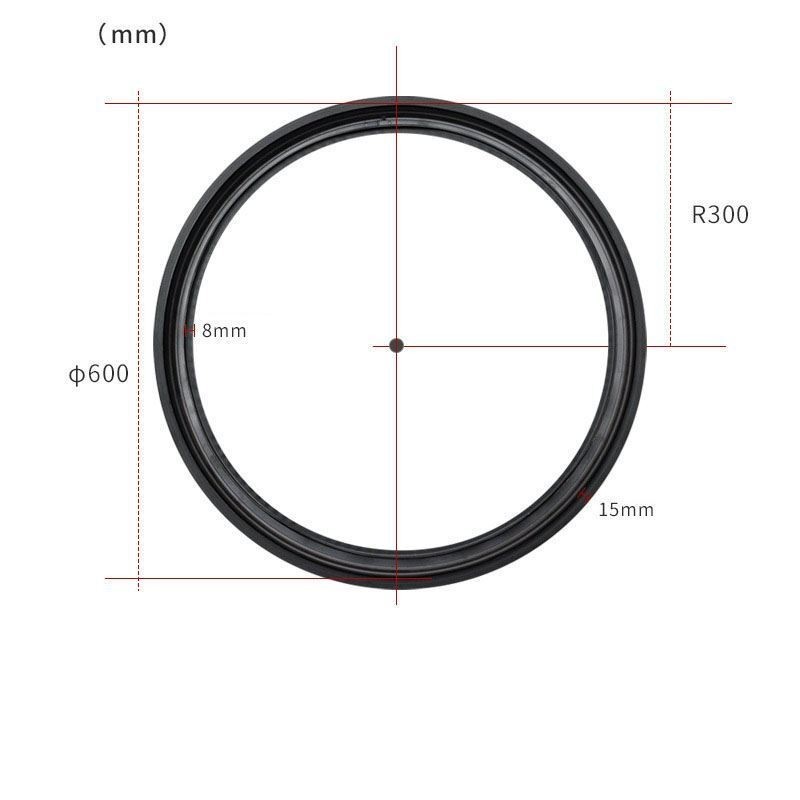 Foco de riel circular magnético empotrable, luz decorativa de 60 cm