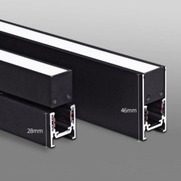 Rieles de iluminación empotrados, perfil de aluminio magnético, tira de luz ultrafina de 100 cm