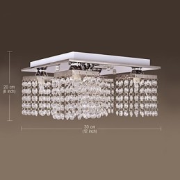 Lámpara de techo de cristal moderna de 5 luces
