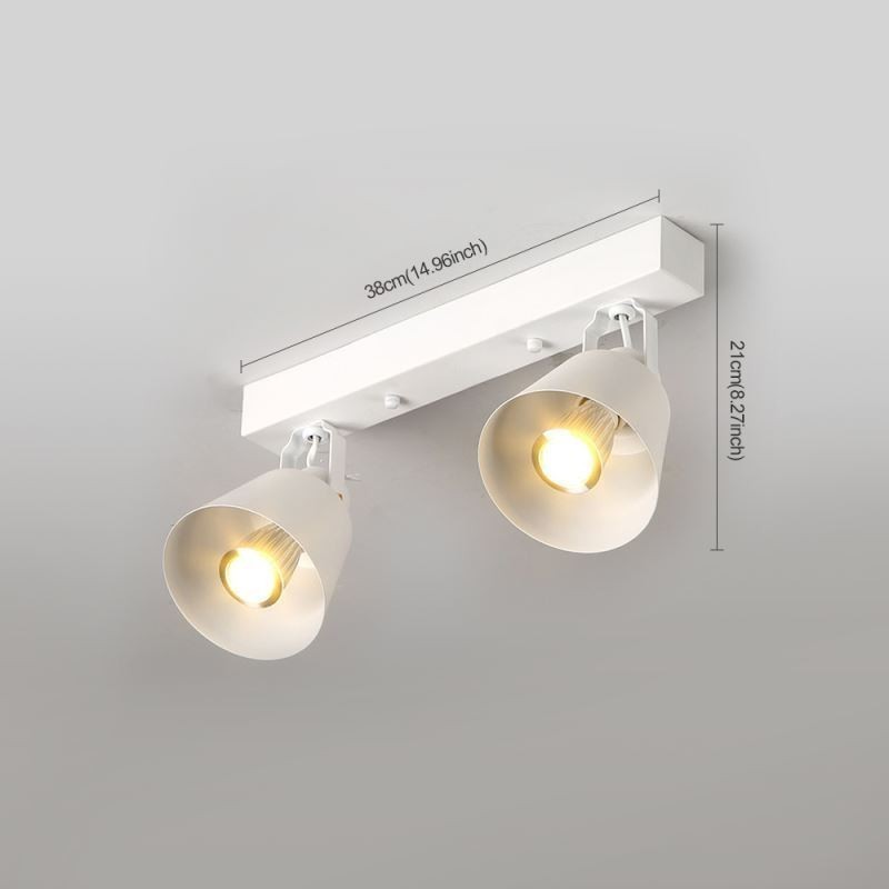 Foco rústico vintage de hierro industrial para iluminación de riel