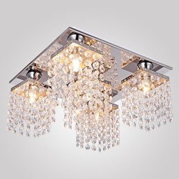 Lámpara de techo de cristal moderna de 5 luces