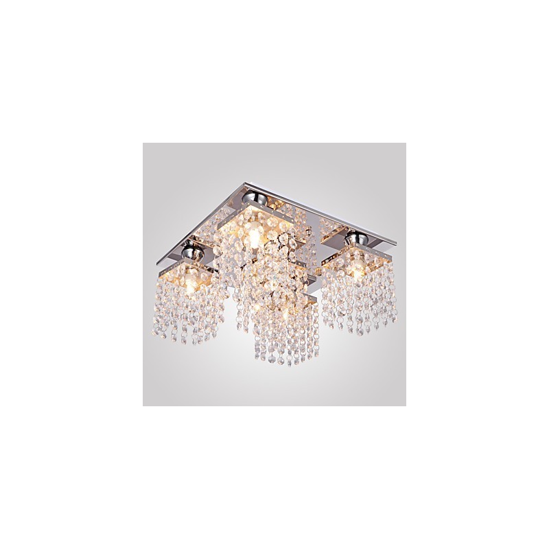 Lámpara de techo de cristal moderna de 5 luces