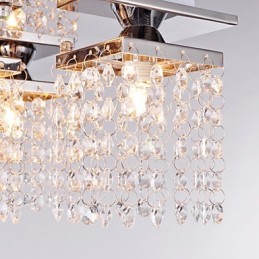 Lámpara de techo de cristal moderna de 5 luces