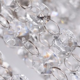 Lámpara de techo de cristal moderna de 5 luces