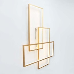 Lámpara de techo empotrada de aluminio, moderna y contemporánea, con atenuador remoto para sala de estar y dormitorio (también se puede usar como aplique de pared).