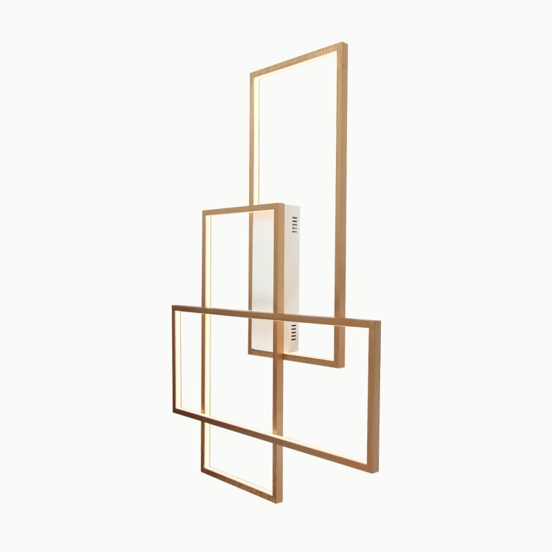 Lámpara de techo empotrada de aluminio, moderna y contemporánea, con atenuador remoto para sala de estar y dormitorio (también se puede usar como aplique de pared).