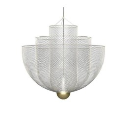Lámpara colgante decorativa con diseño de rejilla nórdica, creativa y con formas únicas.