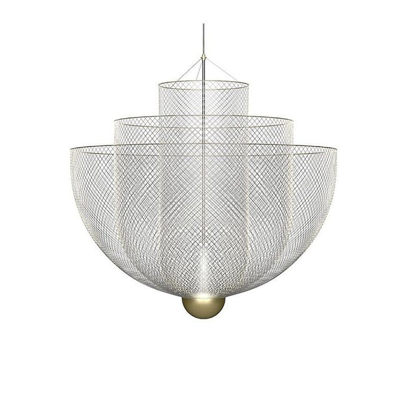 Lámpara colgante decorativa con diseño de rejilla nórdica, creativa y con formas únicas.