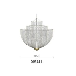 Lámpara colgante decorativa con diseño de rejilla nórdica, creativa y con formas únicas.