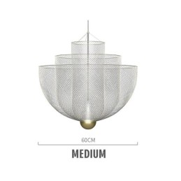 Lámpara colgante decorativa con diseño de rejilla nórdica, creativa y con formas únicas.