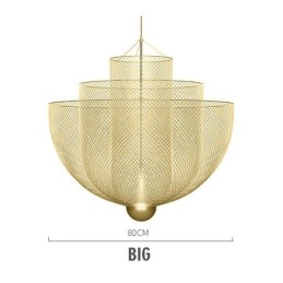 Lámpara colgante decorativa con diseño de rejilla nórdica, creativa y con formas únicas.