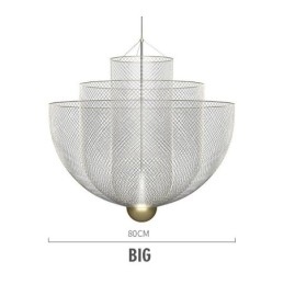 Lámpara colgante decorativa con diseño de rejilla nórdica, creativa y con formas únicas.
