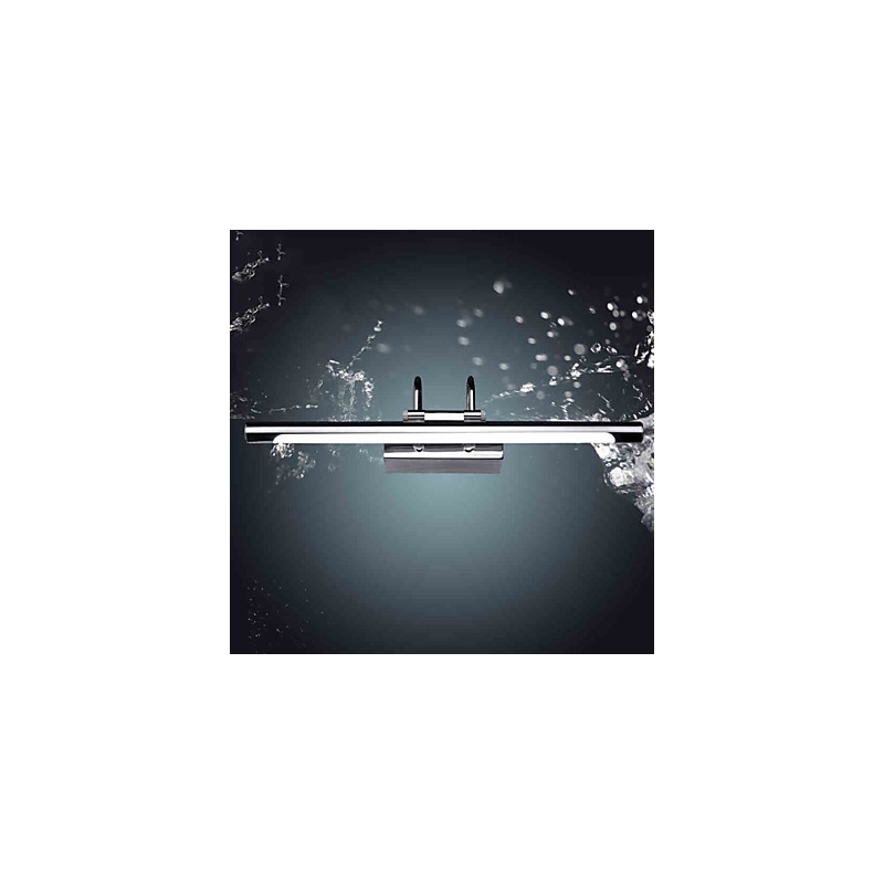Lámparas de espejo de acero inoxidable, lámparas de pared de baño acrílicas, luces de maquillaje, blanco frío, blanco cálido (tamaño: 57 x 13,5 x 15)