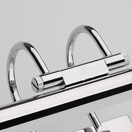 Lámparas de espejo de acero inoxidable, lámparas de pared de baño acrílicas, luces de maquillaje, blanco frío, blanco cálido (tamaño: 57 x 13,5 x 15)