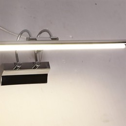 Lámparas de espejo de acero inoxidable, lámparas de pared de baño acrílicas, luces de maquillaje, blanco frío, blanco cálido (tamaño: 57 x 13,5 x 15)