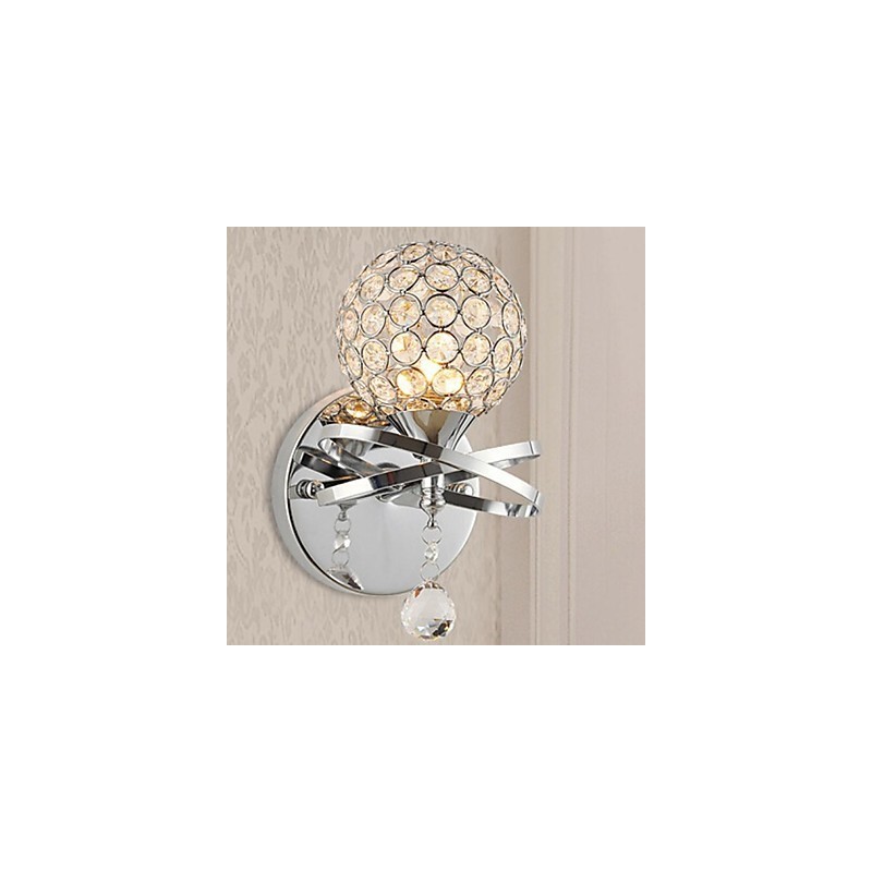 Apliques de pared de cristal de metal contemporáneo moderno