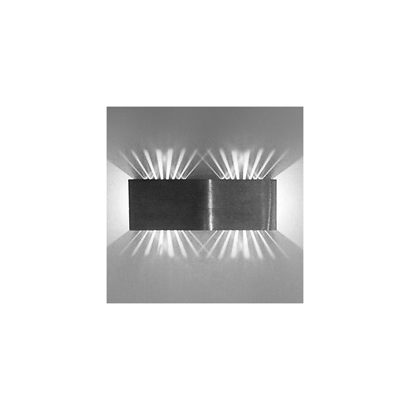 Aplique de pared moderno con diseño de luz dispersa y 2 pantallas cúbicas