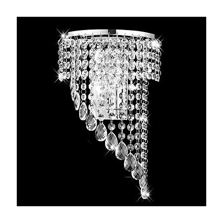 Lámparas de pared de cristal empotradas modernas y contemporáneas de metal