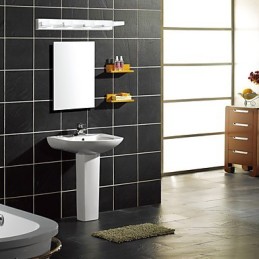 Iluminación de baño moderna contemporánea de metal