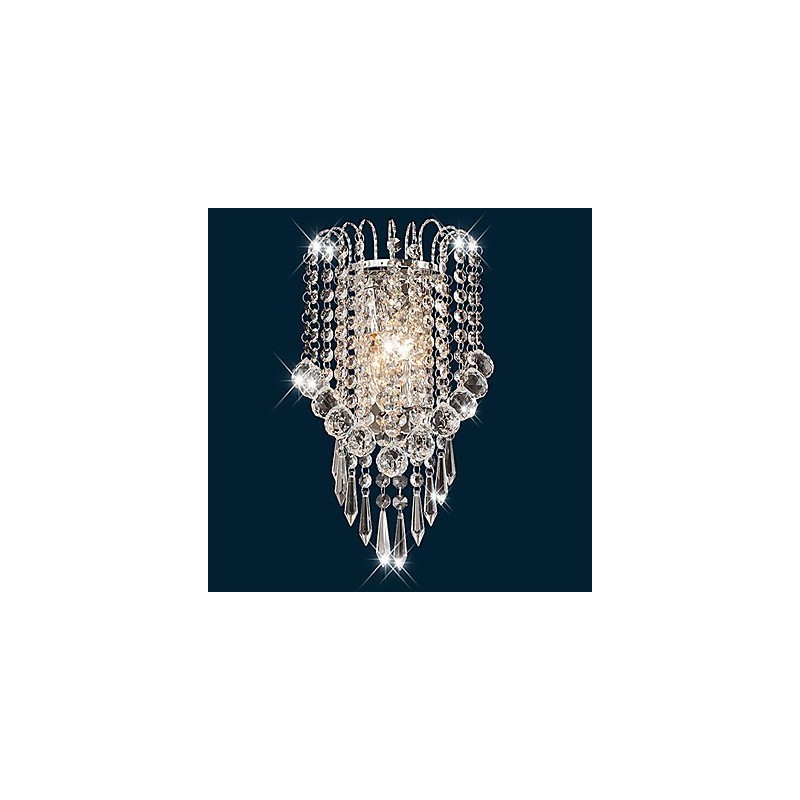 Lámparas de pared de cristal empotradas modernas y contemporáneas de metal
