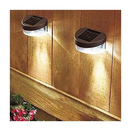 Luz solar blanca para camino, pared, paisaje, montaje en pared, luz para valla de jardín