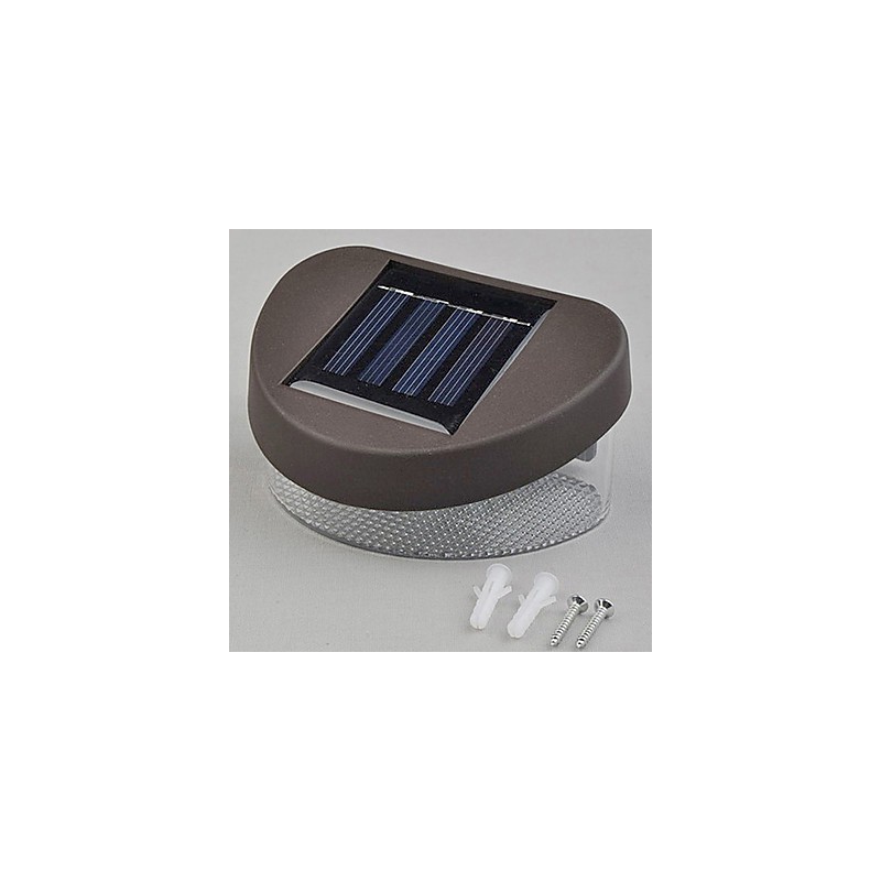 Luz solar blanca para camino, pared, paisaje, montaje en pared, luz para valla de jardín