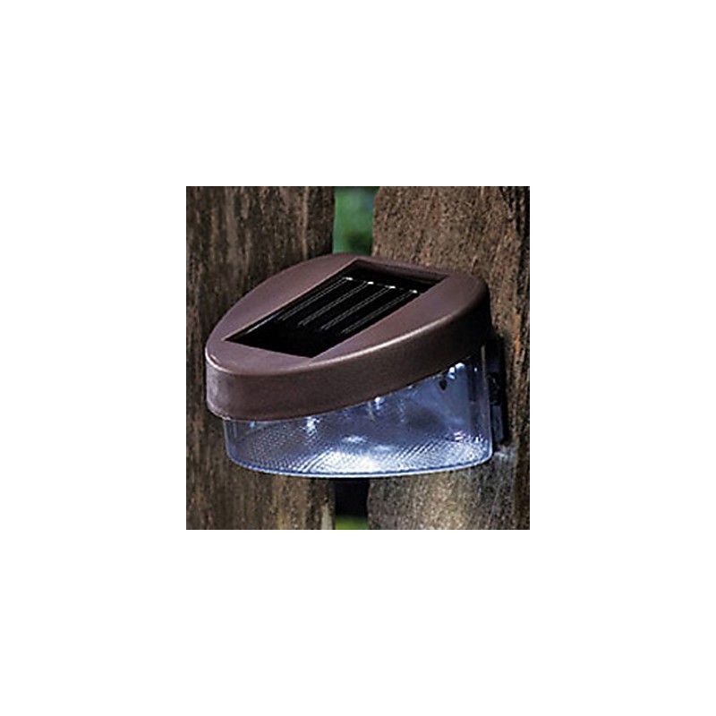 Luz solar blanca para camino, pared, paisaje, montaje en pared, luz para valla de jardín