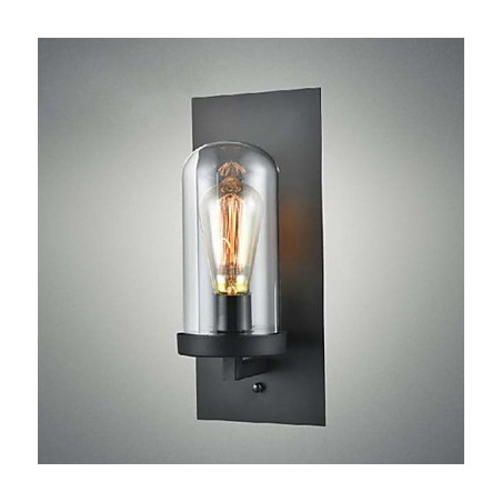 Aplique de pared de hierro y vidrio de estilo rústico, lámpara de pared retro de EE. UU. Aplique de pared de hierro y vidrio de estilo rústico, lámpara de pared retro de EE. UU.