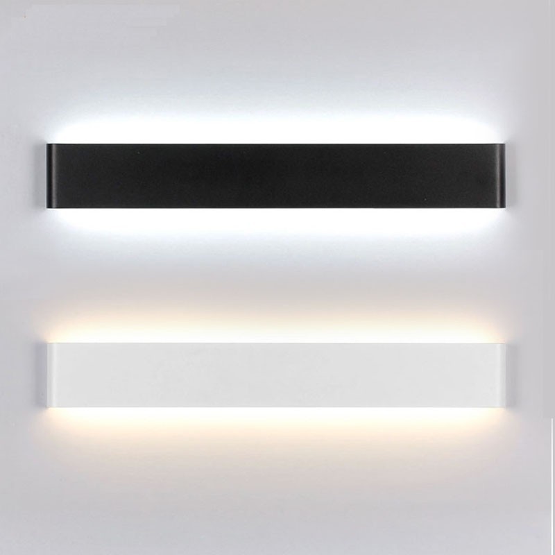 Lámparas de pared y apliques modernos y contemporáneos largos para interiores, de metal, IP44, para baño, dormitorio y sala de estar.