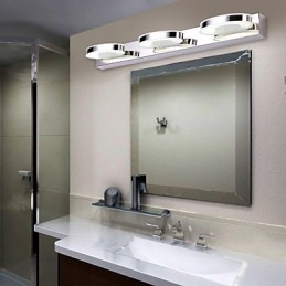 Iluminación de baño moderna contemporánea de metal