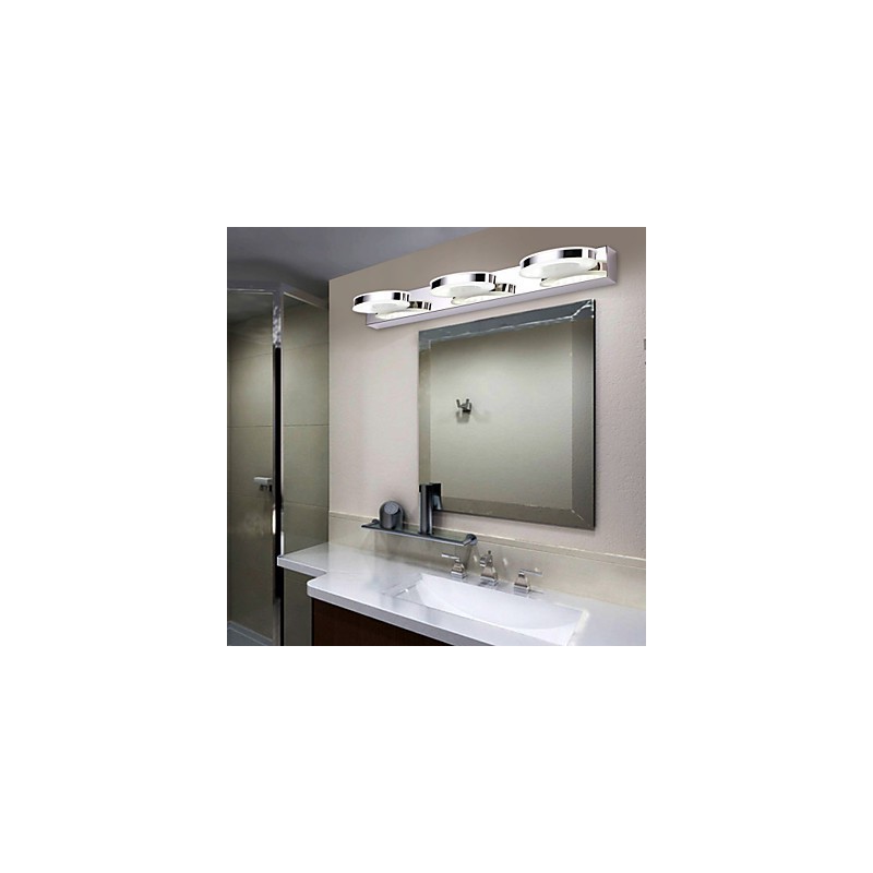 Iluminación de baño moderna contemporánea de metal