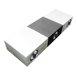 Aplique de pared moderno con luz dispersa, cuerpo rectangular de aluminio