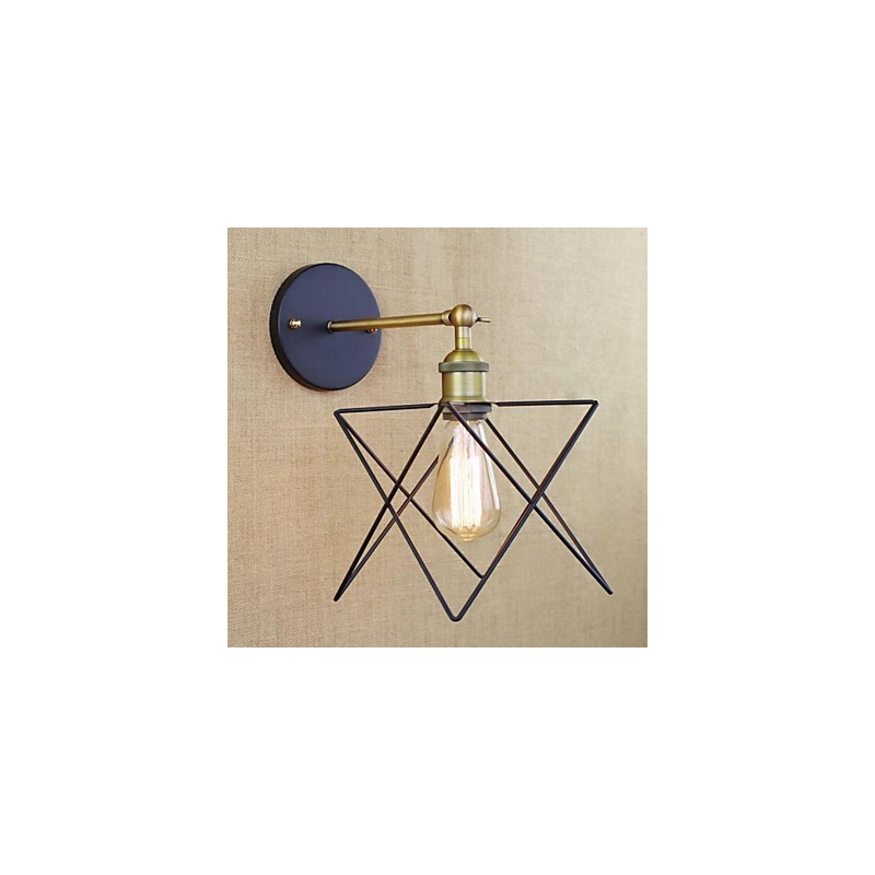 Lámpara de pared decorativa para dormitorio americano, lámpara de escalera de hierro forjado, proceso de pasillo.