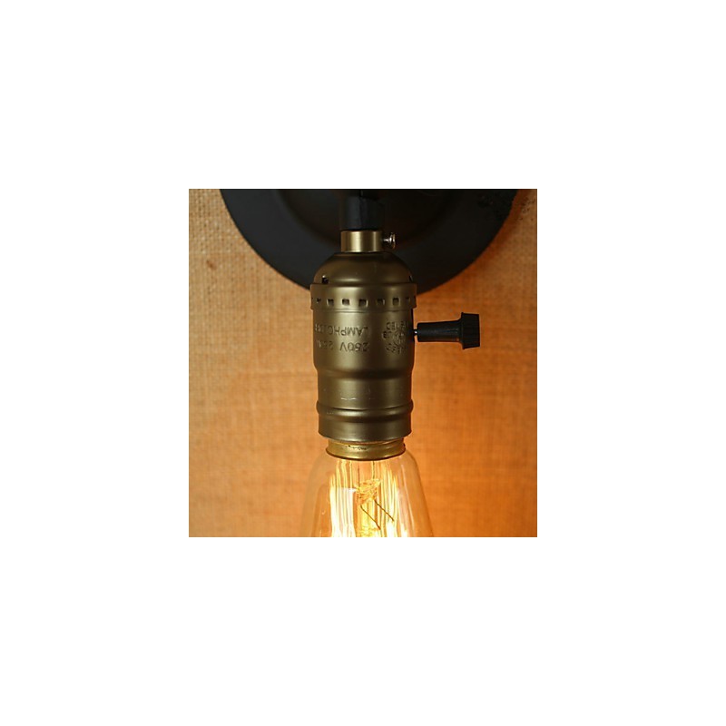 Aplique de pared estilo Edison para pasillo, estilo retro minimalista, para mesita de noche, cafetería, terraza, canal