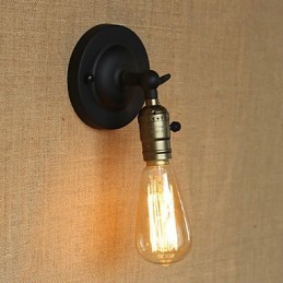 Aplique de pared estilo Edison para pasillo, estilo retro minimalista, para mesita de noche, cafetería, terraza, canal