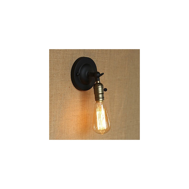 Aplique de pared estilo Edison para pasillo, estilo retro minimalista, para mesita de noche, cafetería, terraza, canal