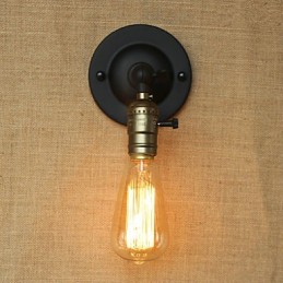 Aplique de pared estilo Edison para pasillo, estilo retro minimalista, para mesita de noche, cafetería, terraza, canal
