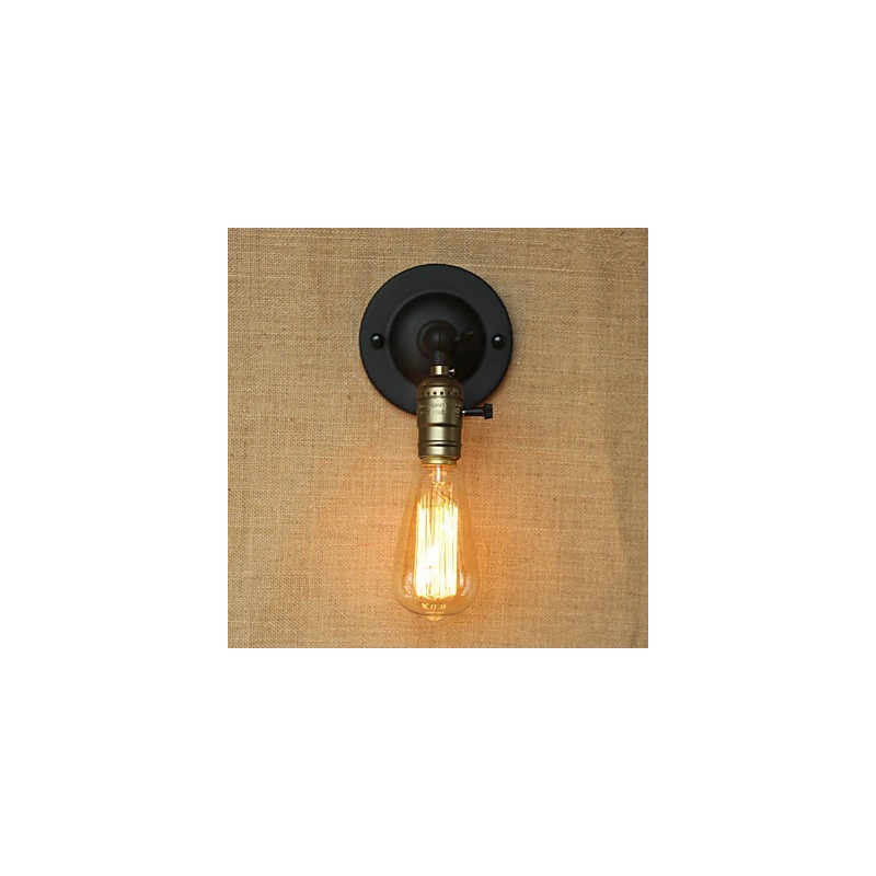 Aplique de pared estilo Edison para pasillo, estilo retro minimalista, para mesita de noche, cafetería, terraza, canal